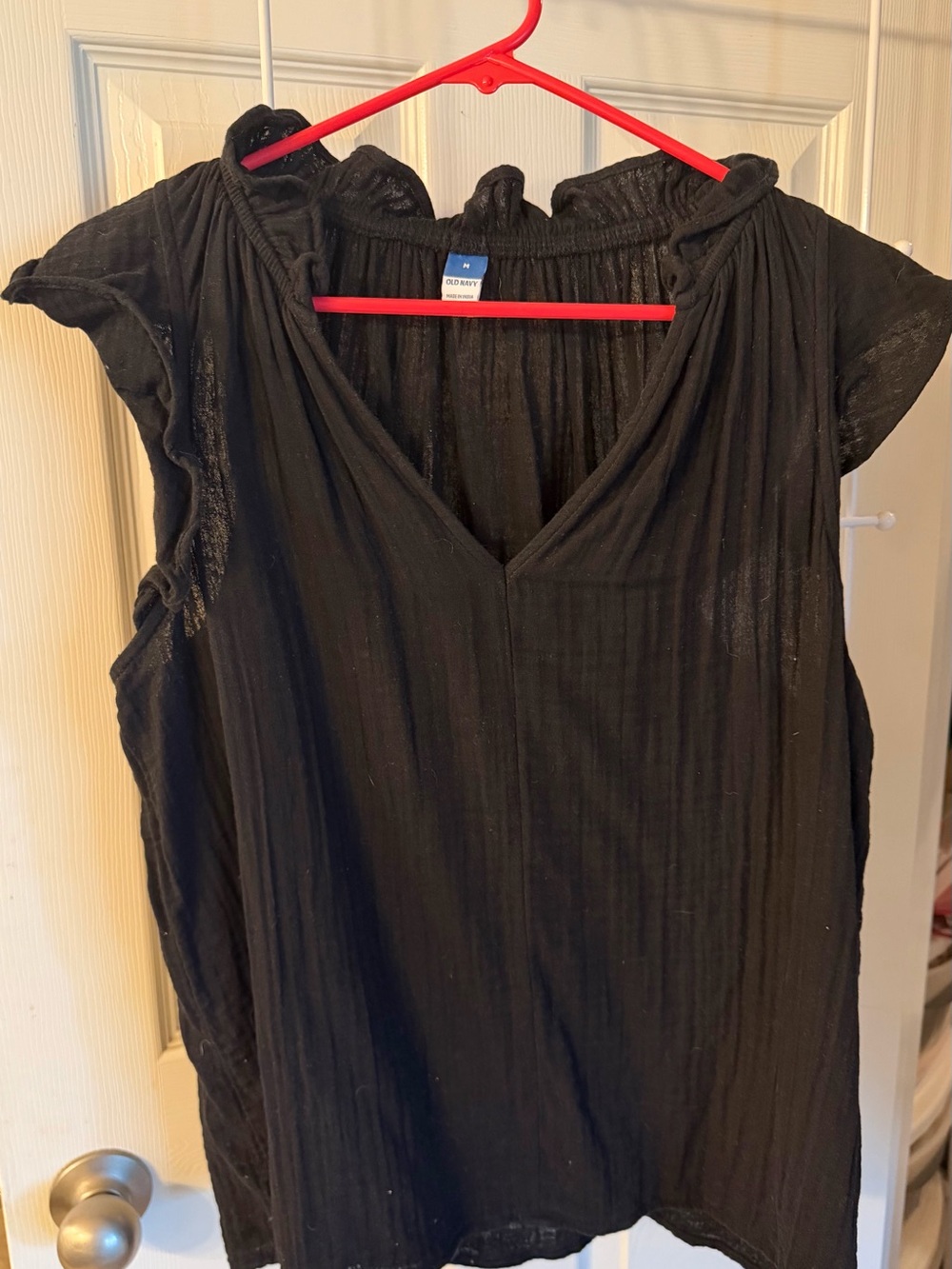 Old Navy Black Gauze V-Neck Women’s Top